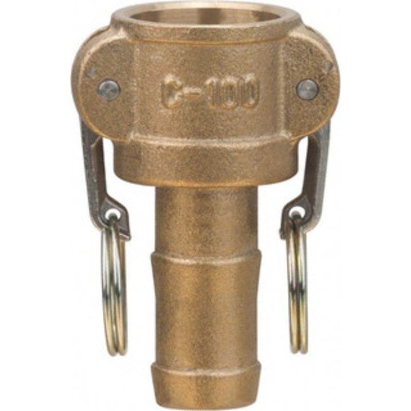 Value Collection 1-1/4 Cam & Groove Female Coupler Hose Shank Part C, Brass, 1,000 Max psi, for Suction & Discharge Hose WS-HF-CAM-186 – 44796720