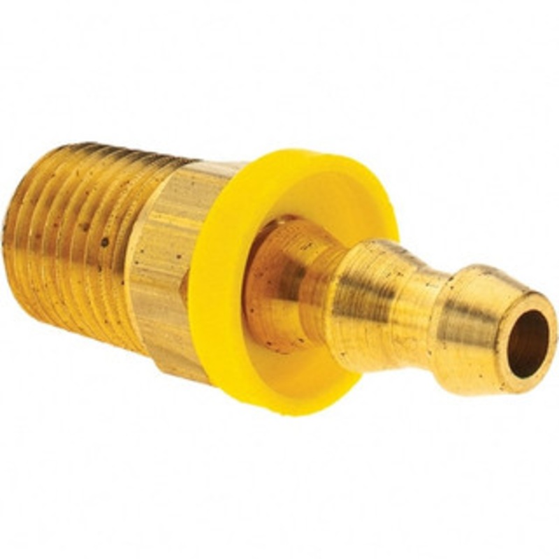 Value Collection 1/4 ID 1/4 NPT Barbed Push On Male Fitting Brass BD-11704-1 – 53580270