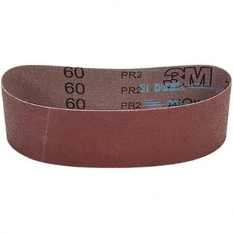 3M 3 Wide x 21 OAL, 60 Grit, Aluminum Oxide Abrasive Belt Aluminum Oxide, Medium, Coated, X Weighted Cloth Backing, Series 340D 7010360819 – 73219511