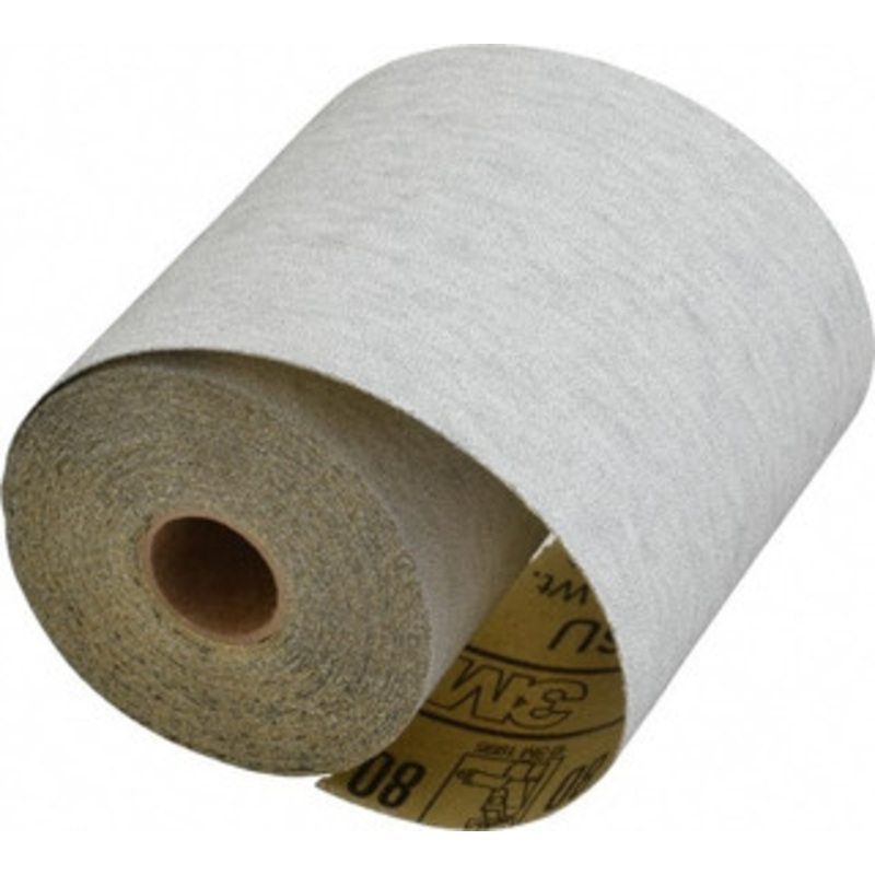3M 80 Grit, Silicon Carbide Adhesive Backed Sanding Sheets Sandpaper Roll, 4-1/2 x 10 Yds., Medium Grade, A Weighted Backing 7010362351 – 89471650