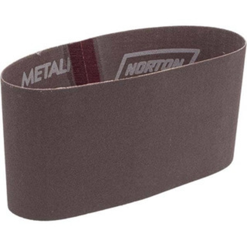 Norton 3-1/2 Wide x 15-1/2 OAL, 120 Grit, Aluminum Oxide Abrasive Belt Aluminum Oxide, Fine, Coated, Series R228 78072761679 – 76830579