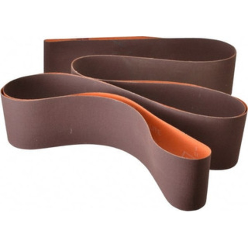 Norton 3 Wide x 132 OAL, 320 Grit, Aluminum Oxide Abrasive Belt Aluminum Oxide, Extra Fine, Coated, J Weighted Cloth Backing, Series R245 78072726320 – 02012078