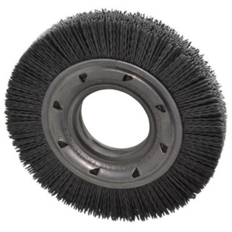 Osborn 6 OD, 2 Arbor Hole, Crimped Nylon Wheel Brush 7/8 Face Width, 1-1/16 Trim Length, 6,000 RPM 0002240900 – 06080998