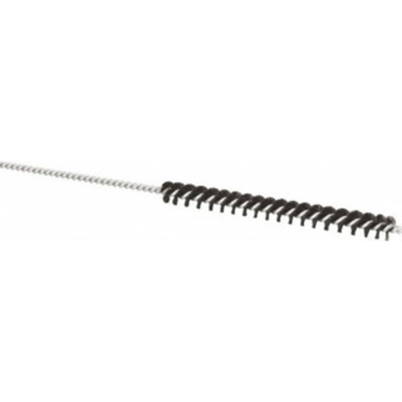 PRO-SOURCE 4 Long x 3/8 Diam Nylon Bristle Brush Single Spiral, 26 OAL, 0.008 Filament Diam, 0.128 Shank Diam 06101 – 03716974