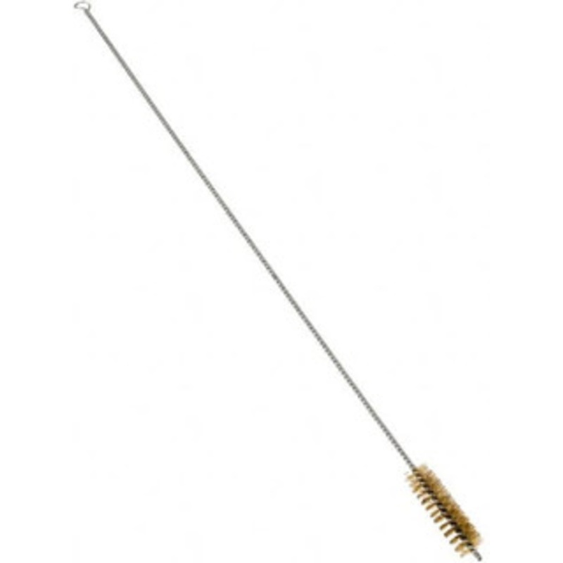 Schaefer Brush 3 Long x 7/8 Diam Brass Long Handle Wire Tube Brush Single Spiral, 27 OAL, 0.006 Wire Diam, 3/8 Shank Diam 14652 – 09395468