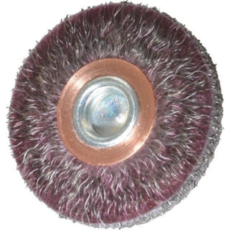 Weiler Abrasives 2 OD, 1/4 Shank Diam, Crimped Steel Wheel Brush 1/4 Face Width, 1/2 Trim Length, 0.0118 Filament Diam, 20,000 RPM 90337 – 75853143