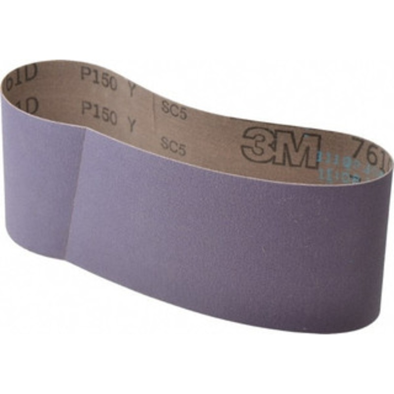 3M 4 Wide x 24 OAL, 150 Grit, Ceramic Abrasive Belt Ceramic, Very Fine, Coated, Y Weighted Cloth Backing, Series 761D 7010359741 – 73220303