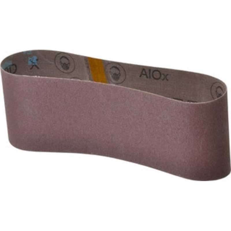 3M 4 Wide x 24 OAL, 80 Grit, Aluminum Oxide Abrasive Belt Aluminum Oxide, Medium, Coated, X Weighted Cloth Backing, Series 240D 00051144274628 – 73220030
