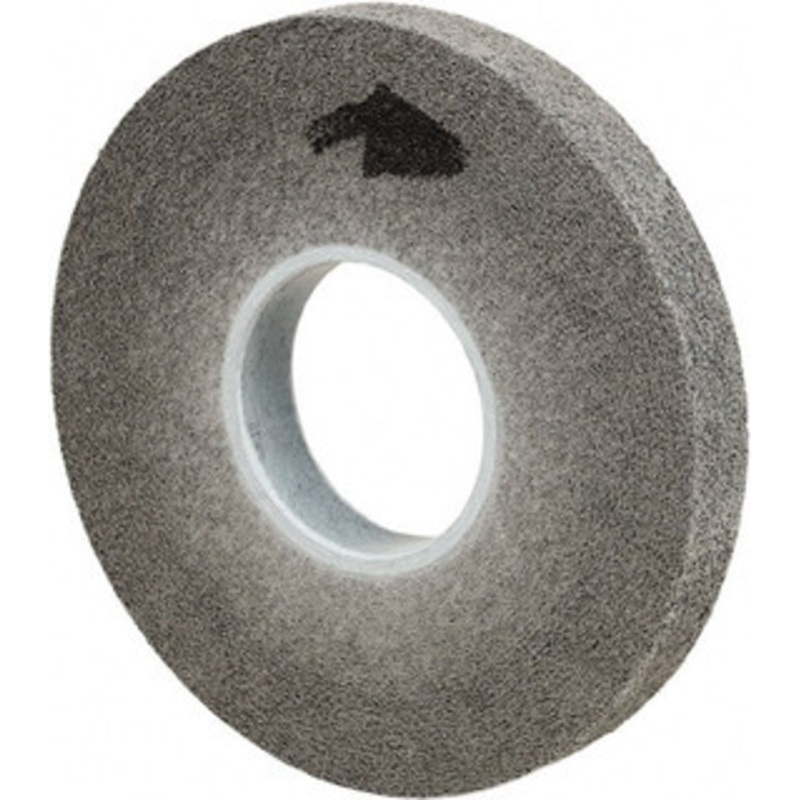 3M 8 Diam, 1 Face Width, 3 Center Hole, Fine Grade, Silicon Carbide Deburring Wheel Convolute, Soft Density 9 Grade, 4,500 RPM 7100023497 – 30066310