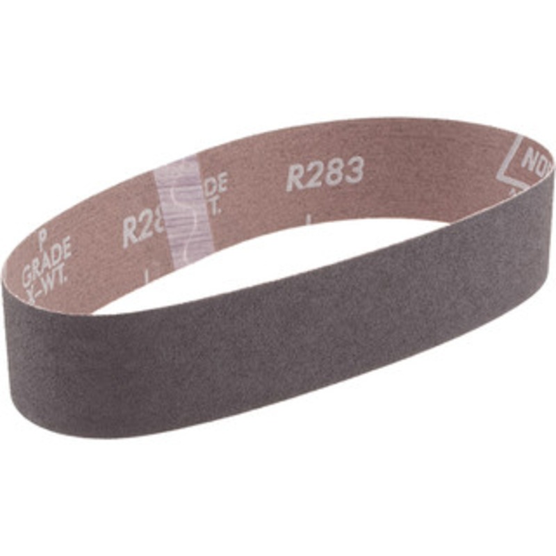 Norton 1-1/2 Wide x 18-15/16 OAL, 80 Grit, Aluminum Oxide Abrasive Belt Aluminum Oxide, Medium, Coated, Series R283 78072727587 – 96765144