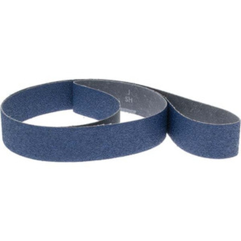 Norton 1-1/2 Wide x 60 OAL, 50 Grit, Zirconia Alumina Abrasive Belt Zirconia Alumina, Coarse, Coated, Y Weighted Cloth Backing, Dry, Series R821 78072726991 – 03519485