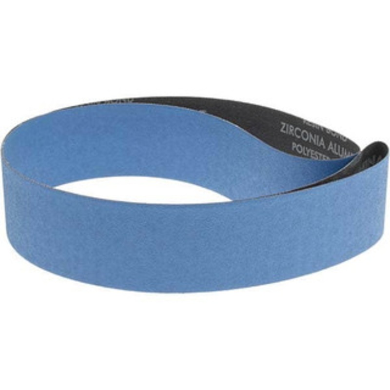 Norton 2-1/2 Wide x 60 OAL, 100 Grit, Zirconia Alumina Abrasive Belt Zirconia Alumina, Fine, Coated, X Weighted Cloth Backing, Series R823 78072728688 – 06398770
