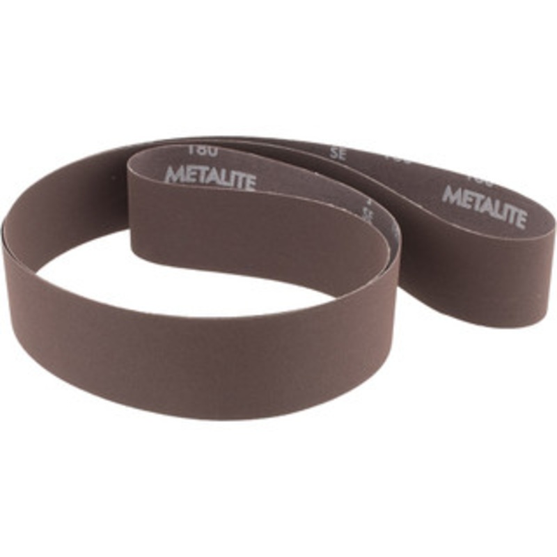 Norton 2 Wide x 72 OAL, 180 Grit, Aluminum Oxide Abrasive Belt Aluminum Oxide, Very Fine, Coated, X Weighted Cloth Backing, Series R228 78072718488 – 98233265