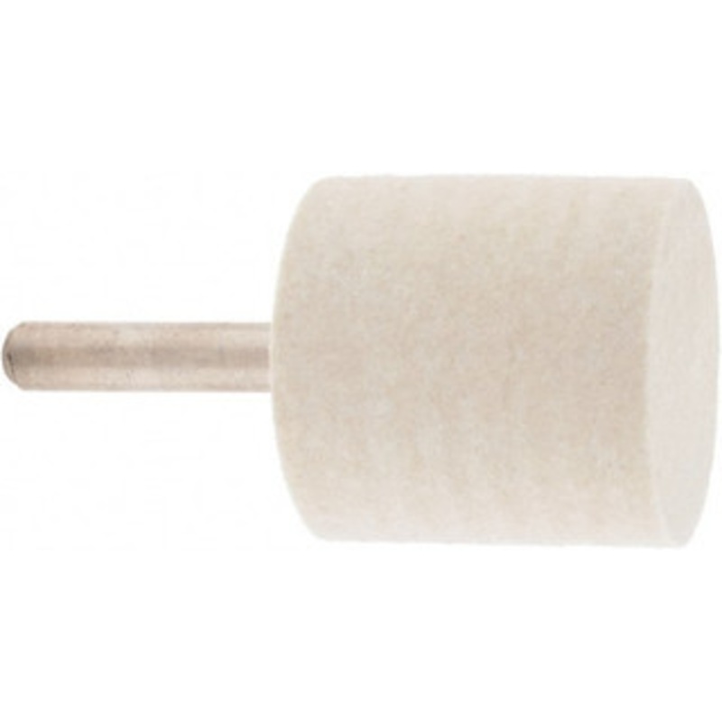 Value Collection 1-1/4 Diam 1/4 Shank Diam Hard Density Cylinder Shaped Mounted Bob 1-1/4 Head Length, 2 Shank Length, Wool Felt 516181 – 91068361