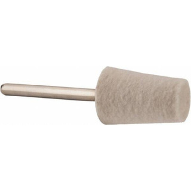 Value Collection 1/2 Diam 1/8 Shank Diam Medium Density Cone Shaped Mounted Bob 3/4 Head Length, 2 Shank Length, Wool Felt 516192 – 91067850