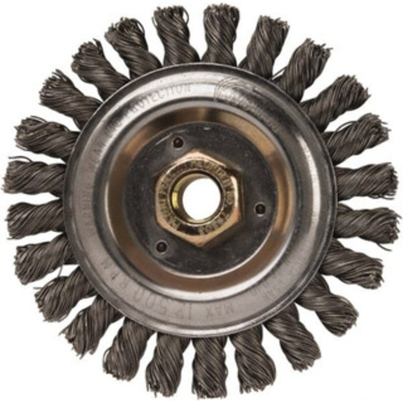 Weiler Abrasives 5 OD, 5/8 Arbor Hole, Stringer Bead Steel Wheel Brush 1/2 Face Width, 7/8 Trim Length, 0.023 Filament Diam, 12,500 RPM 94070 – 63467716