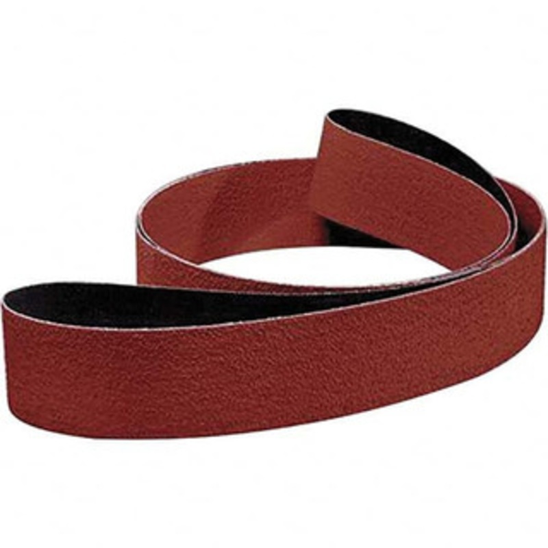 3M 1/2 Wide x 24 OAL, 80 Grit, Ceramic Abrasive Belt Ceramic, Medium, Coated, YN Weighted Cloth Backing, Wet/Dry, Series 963G 7010325850 – 60110590