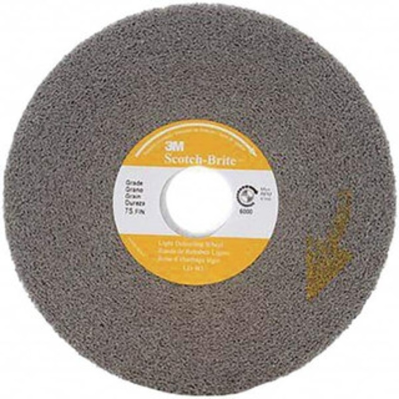 3M 12 Diam, 1/2 Face Width, 5 Center Hole, Fine Grade, Silicon Carbide Deburring Wheel Convolute, Hard Density 7 Grade, 3,000 RPM 7100048541 – 01261825