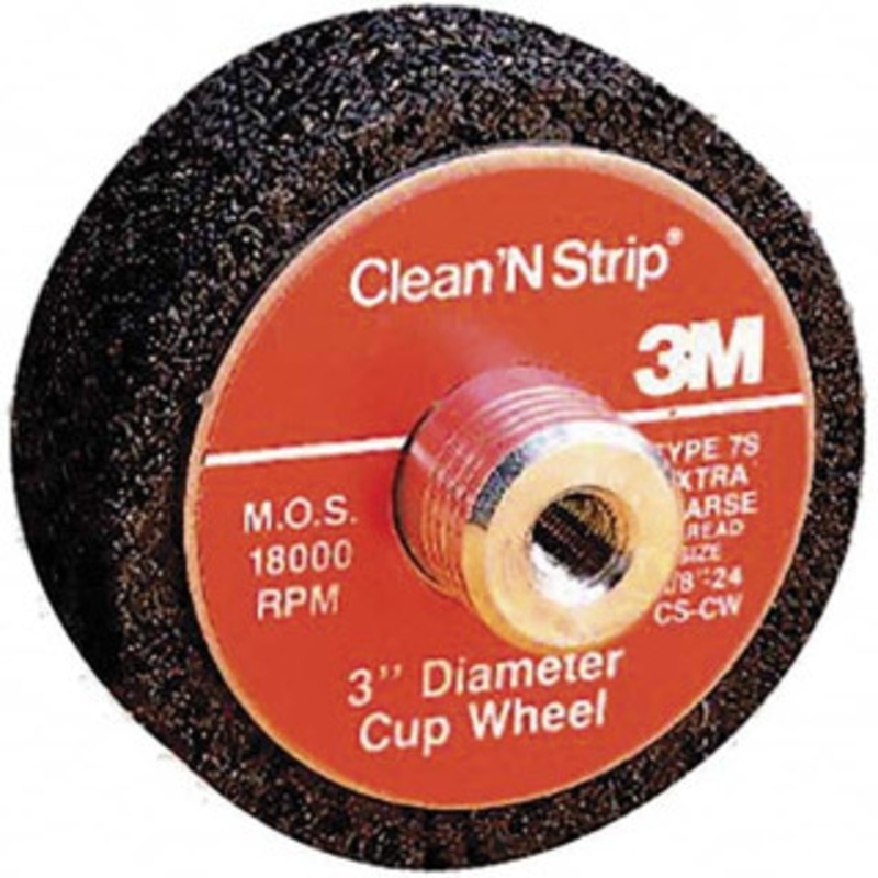 3M 3 Diam, 1 Face Width, Very Coarse Grade, Silicon Carbide Deburring Wheel Unitized, Hard Density 7 Grade, 18,100 RPM 7010309594 – 01175439