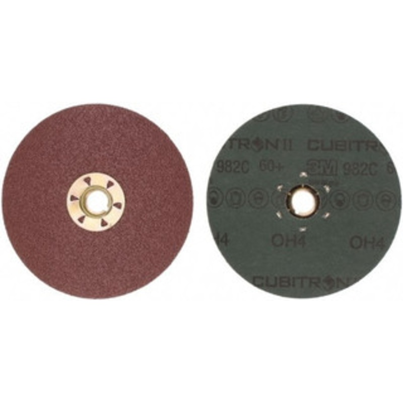 3M 5 Diam, 5/8-11 Hole, 60 Grit Ceramic Fiber Disc Medium, 12,000 Max RPM, Series 982C 7000119204 – 71369003