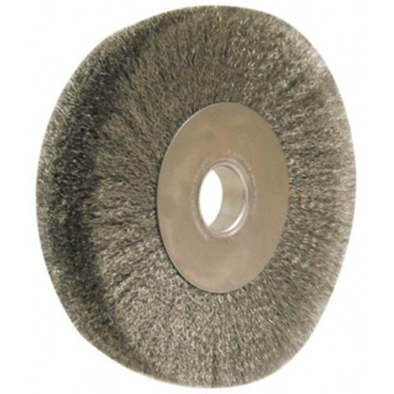 Anderson Products 12 OD, 2 Arbor Hole, Crimped Steel Wheel Brush 2 Face Width, 3 Trim Length, 0.0118 Filament Diam, 3,000 RPM 02478 – 00535575