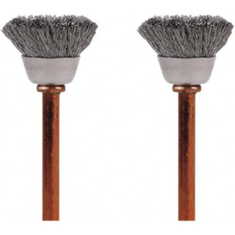 Dremel 1/2 Diam Stainless Steel Flat Faced End Brush 1/8 Shank Diam, 15,000 Max RPM 531-02 – 92763390