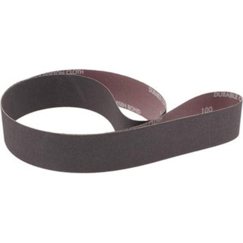 Norton 2 Wide x 60 OAL, 100 Grit, Aluminum Oxide Abrasive Belt Aluminum Oxide, Fine, Coated, X Weighted Cloth Backing, Series R228 78072721280 – 60013497