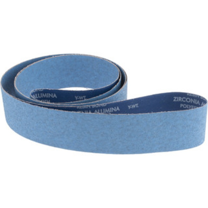 Norton 3 Wide x 132 OAL, 60 Grit, Zirconia Alumina Abrasive Belt Zirconia Alumina, Medium, Coated, Y Weighted Cloth Backing, Series R824 78072750132 – 85123065