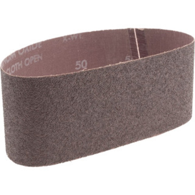 Norton 3 Wide x 18 OAL, 50 Grit, Aluminum Oxide Abrasive Belt Aluminum Oxide, Coarse, Coated, X Weighted Cloth Backing, Series R228 78072727994 – 94515244