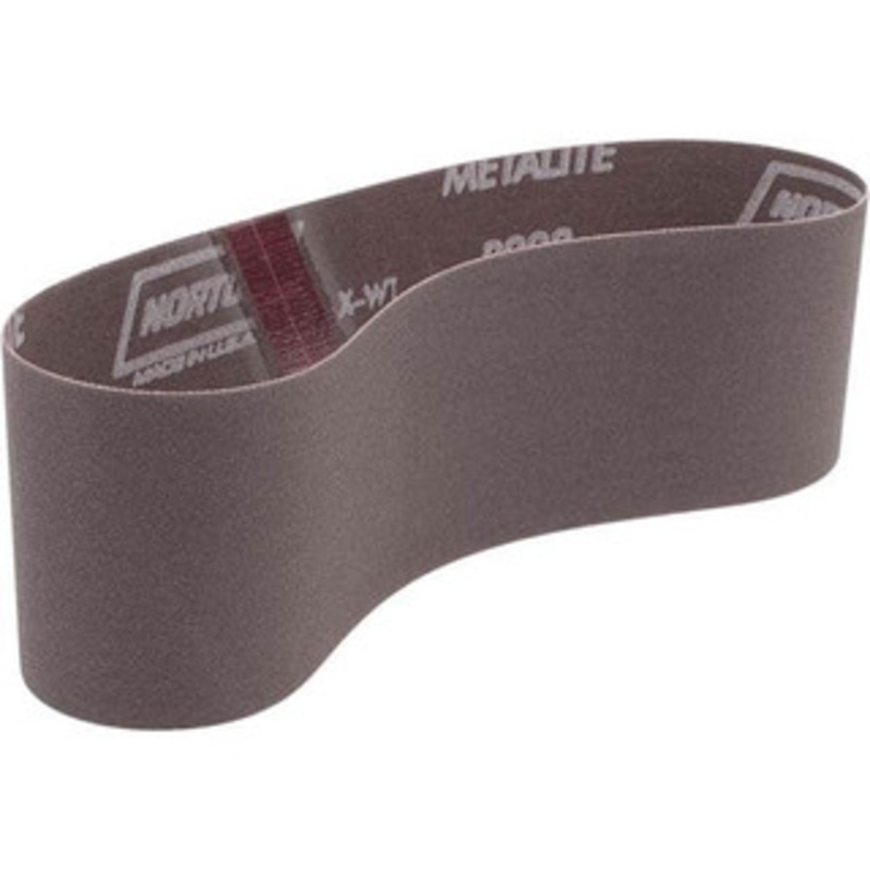 Norton 3 Wide x 24 OAL, 240 Grit, Aluminum Oxide Abrasive Belt Aluminum Oxide, Very Fine, Coated, Series R228 78072721730 – 82103722