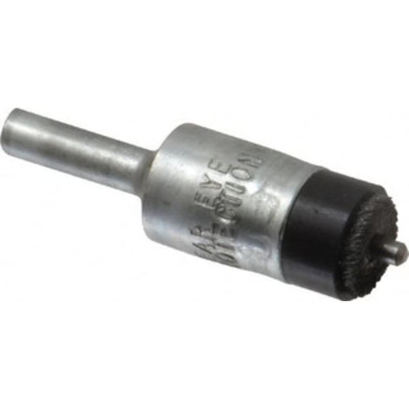 Osborn 1/2 Diam Steel End Brush with Pilot 3/8 Trim Length, 1/4 Shank Diam, 1/8 Pilot Diam, 25,000 Max RPM 0003074900 – 00126706