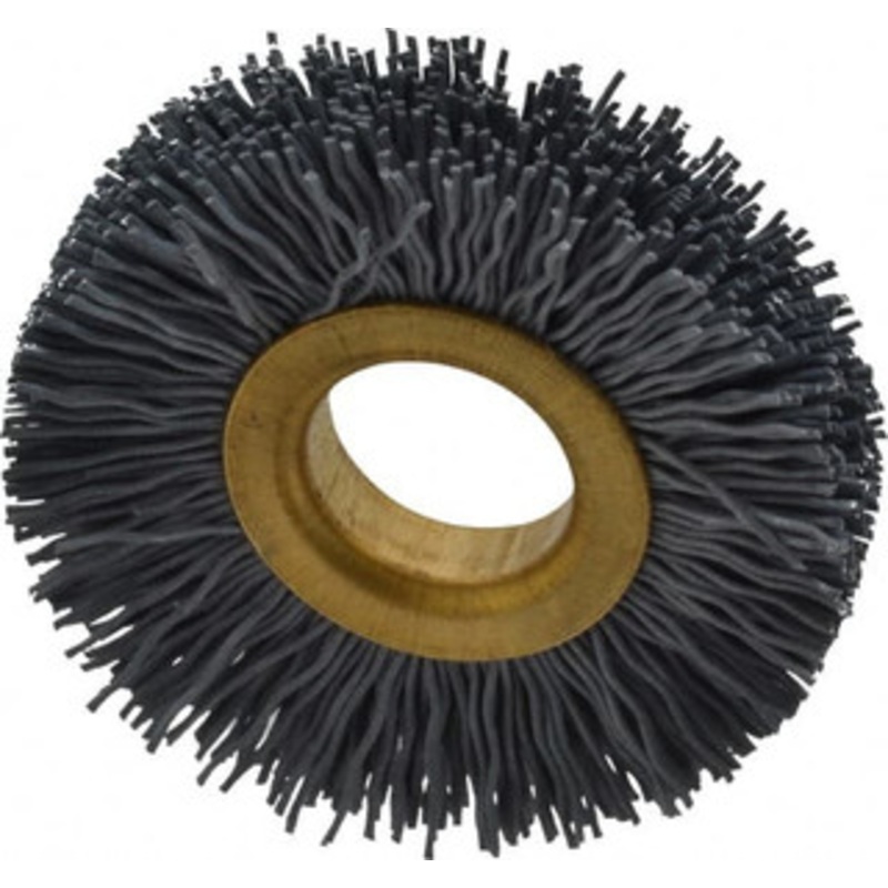 Osborn 2 OD, 5/8 Arbor Hole, Crimped Nylon Wheel Brush 3/8 Face Width, 7/16 Trim Length, 15,000 RPM 0001140500 – 06081749