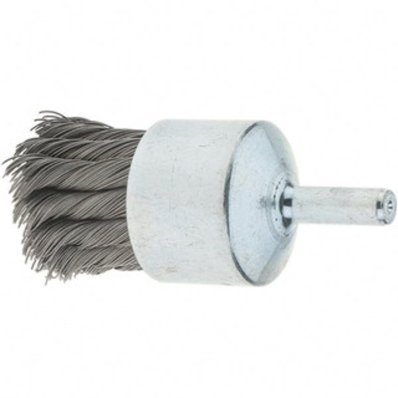 Tru-Maxx 1-1/8 Diam Steel Knotted End Brush 7/8 Trim Length, 1/4 Shank Diam, 22,000 Max RPM 88527 – 32246050
