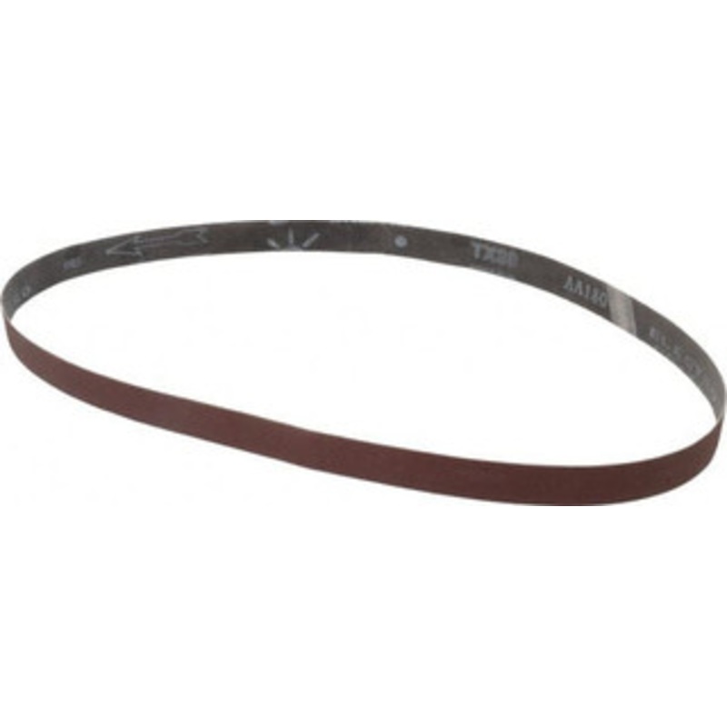 Tru-Maxx 1 Wide x 42 OAL, 180 Grit, Aluminum Oxide Abrasive Belt Aluminum Oxide, Very Fine, Coated, X Weighted Cloth Backing 7118 – 00445627