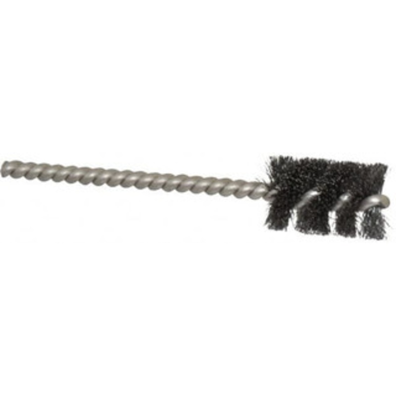 Weiler Abrasives 5/8 Diam Helical Steel Tube Brush 0.005 Filament Diam, 1 Brush Length, 3-1/2 OAL, 3/16 Diam Stainless Steel Shank 21075 – 75850487