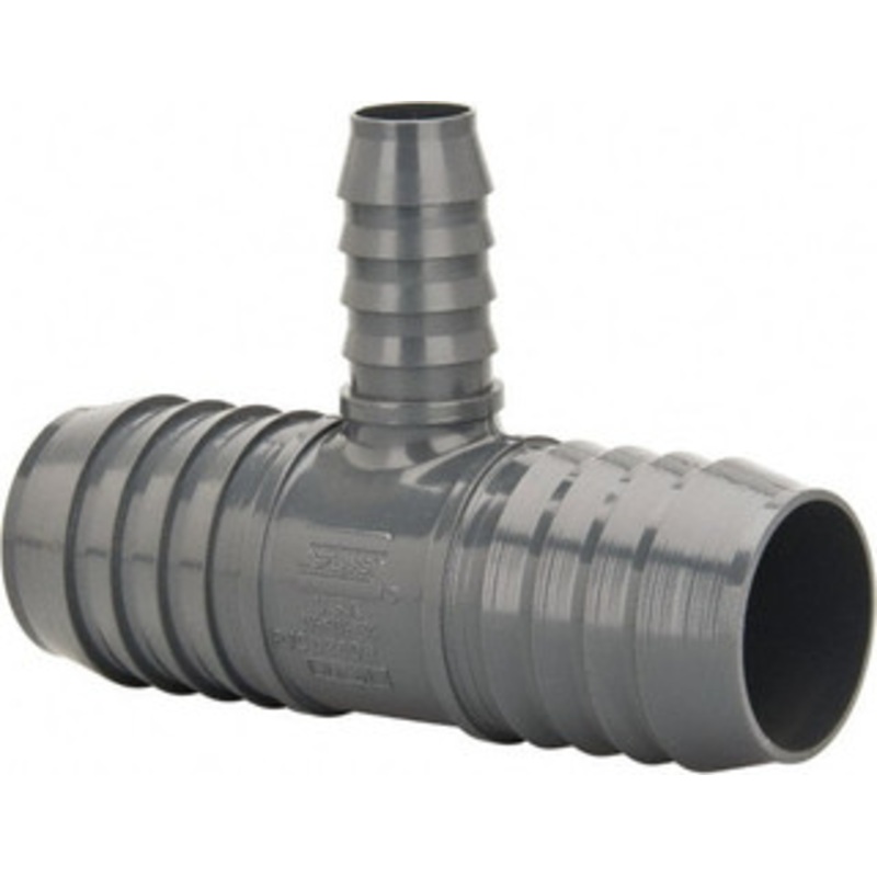 Value Collection 1-1/2 x 1-1/2 x 3/4 Barb, Multiple Barbed Tube Reducing Tee PVC, Male 1401-210 – 01992676