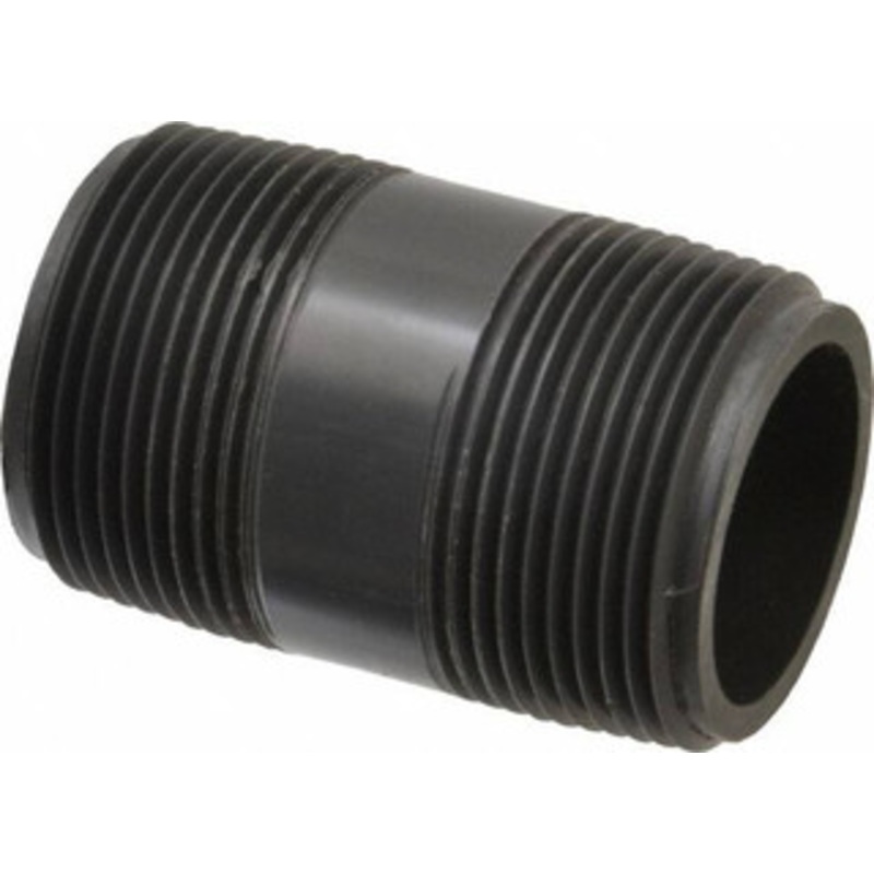 Value Collection 1-1/4 Pipe, 2-1/2 Long PVC Threaded Plastic Pipe Nipple Schedule 80, Gray 885-025 – 37004777