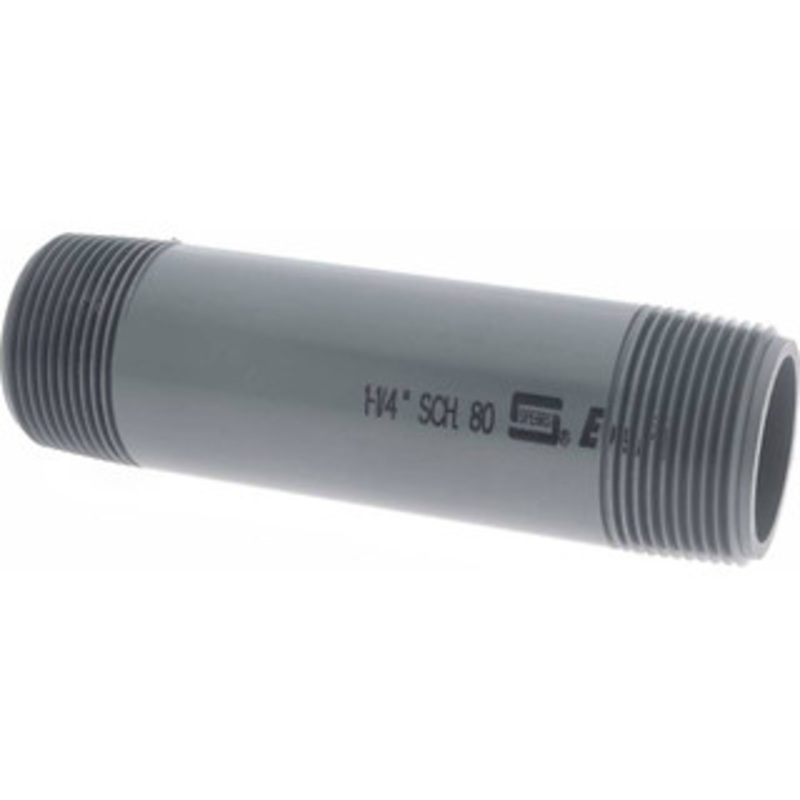 Value Collection 1-1/4 Pipe, 5-1/2 Long PVC Threaded Plastic Pipe Nipple Schedule 80, Gray 885-055 – 37004827