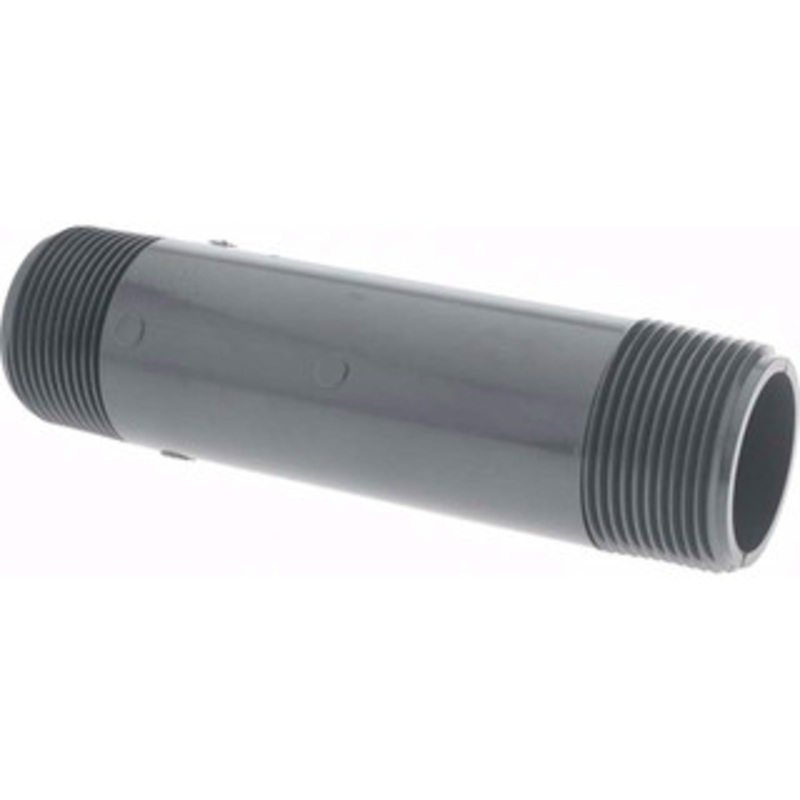 Value Collection 1-1/4 Pipe, 6 Long PVC Threaded Plastic Pipe Nipple Schedule 80, Gray 885-060 – 37004835