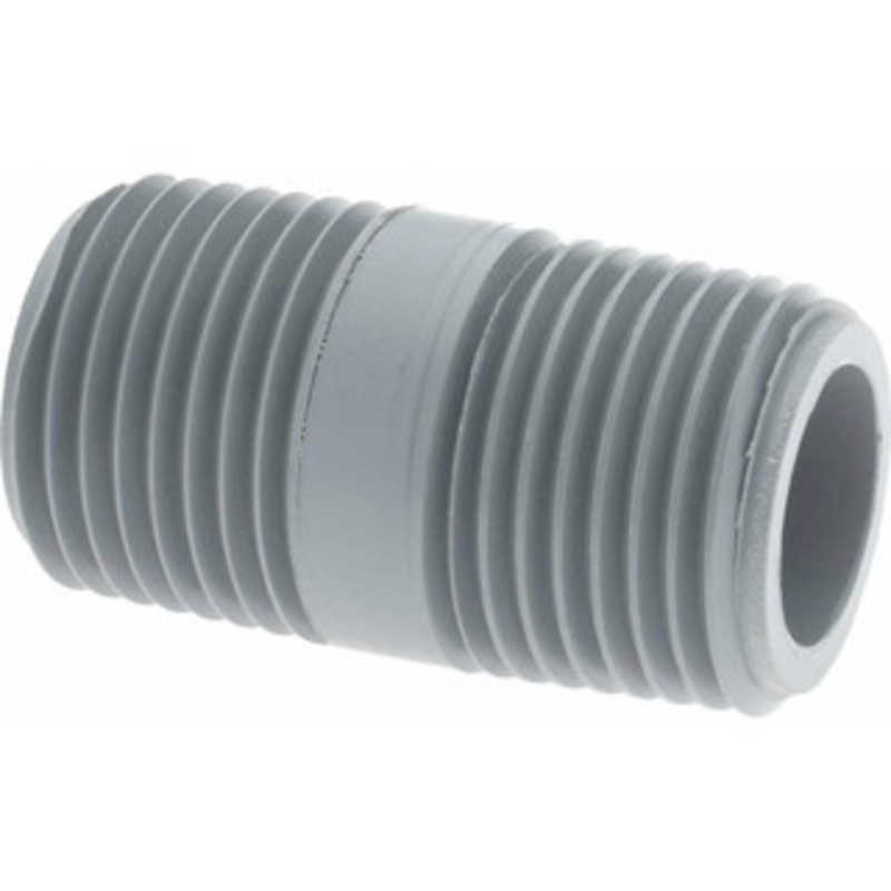 Value Collection 1/2 Pipe, 1-1/2 Long CPVC Threaded Plastic Pipe Nipple Schedule 80, Gray 882-015C – 37005188