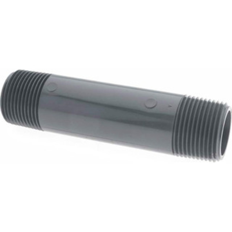 Value Collection 1 Pipe, 5 Long PVC Threaded Plastic Pipe Nipple Schedule 80, Gray 884-050 – 37004728