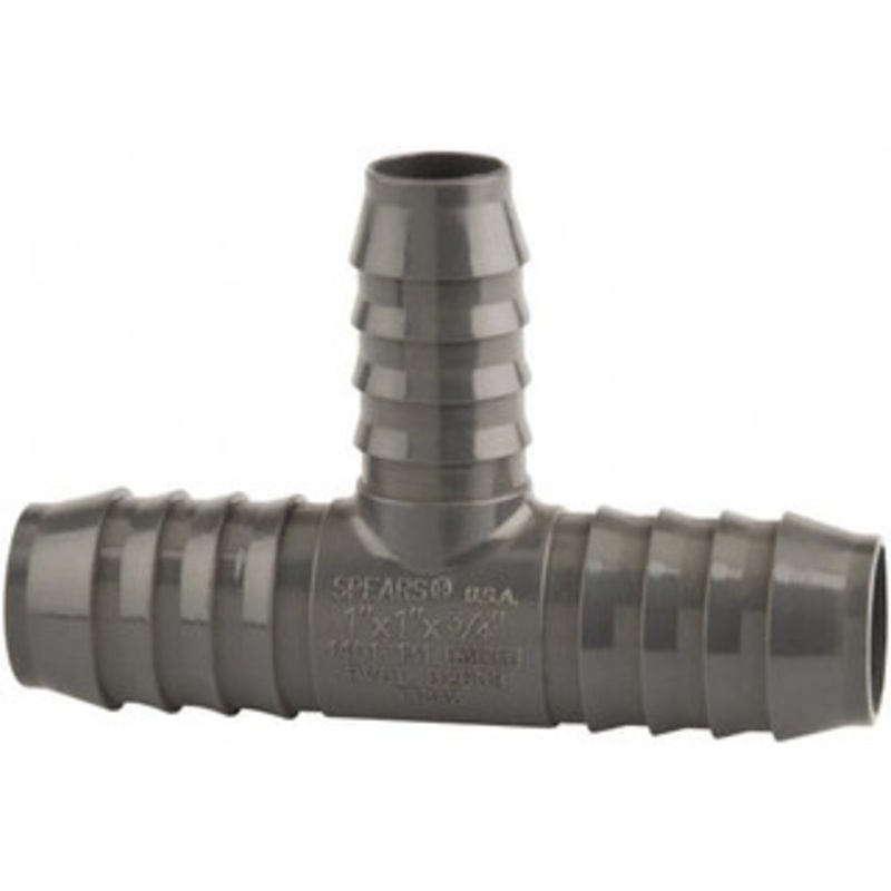 Value Collection 1 x 1 x 3/4 Barb, Multiple Barbed Tube Reducing Tee PVC, Male 1401-131 – 37003910