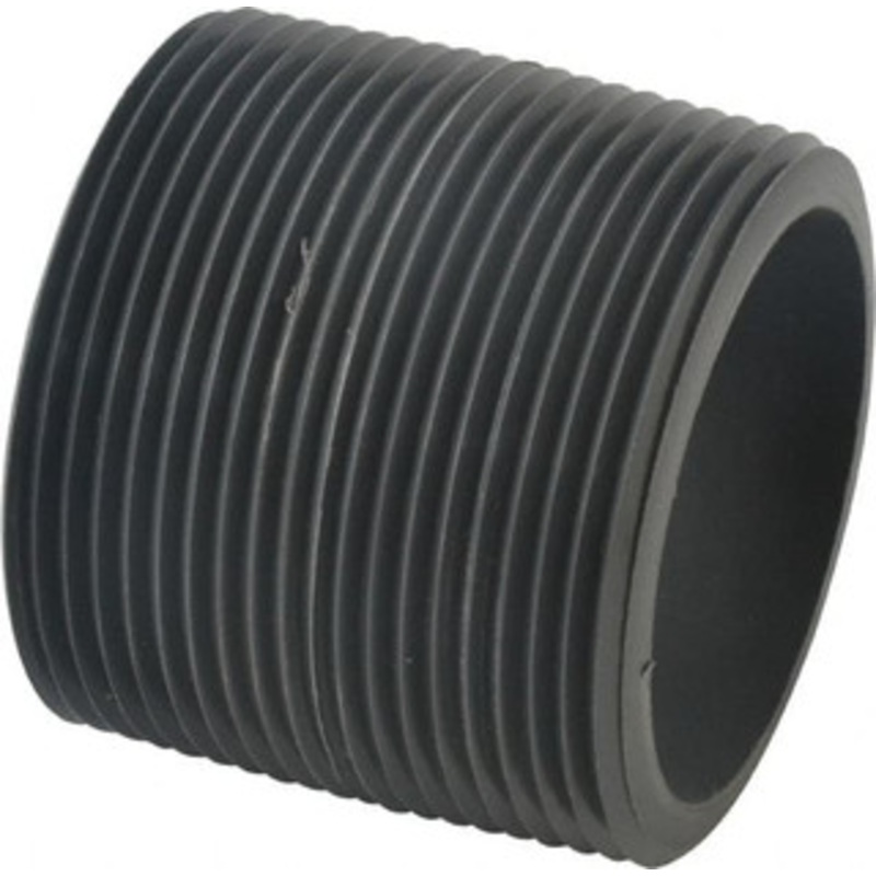 Value Collection 2-1/2 Pipe, 2-1/2 Long PVC Threaded Plastic Pipe Nipple Schedule 80, Gray 888-005 – 37005030