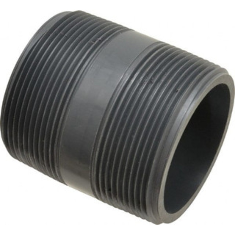 Value Collection 2 Pipe, 2-1/2 Long PVC Threaded Plastic Pipe Nipple Schedule 80, Gray 887-025 – 37004959