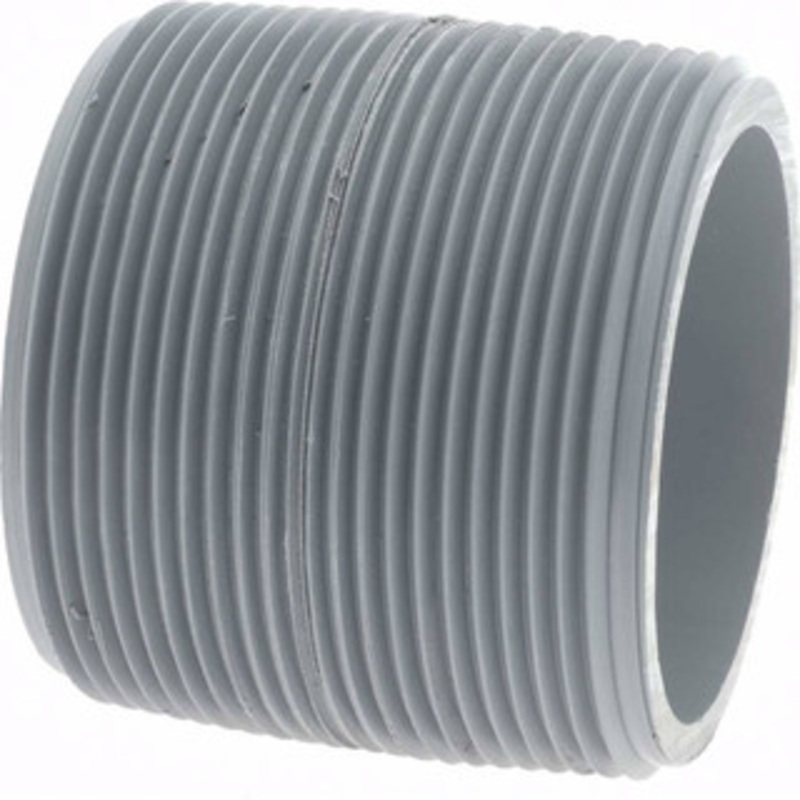 Value Collection 2 Pipe, 2 Long CPVC Threaded Plastic Pipe Nipple Schedule 80, Gray 887-005C – 37005444