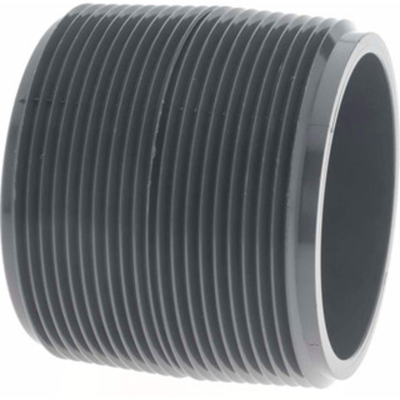 Value Collection 2 Pipe, 2 Long PVC Threaded Plastic Pipe Nipple Schedule 80, Gray 887-005 – 37004942