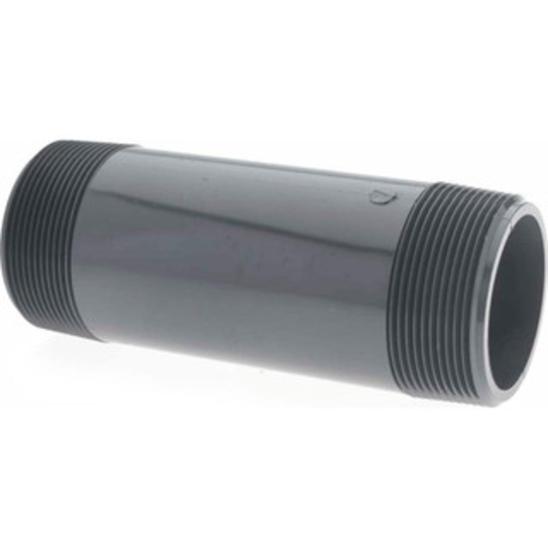 Value Collection 2 Pipe, 6 Long PVC Threaded Plastic Pipe Nipple Schedule 80, Gray 887-060 – 37005022