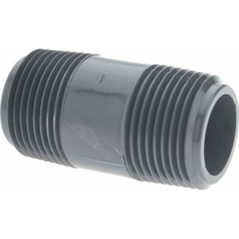 Value Collection 3/4 Pipe, 2 Long PVC Threaded Plastic Pipe Nipple Schedule 80, Gray 883-020 – 37004561