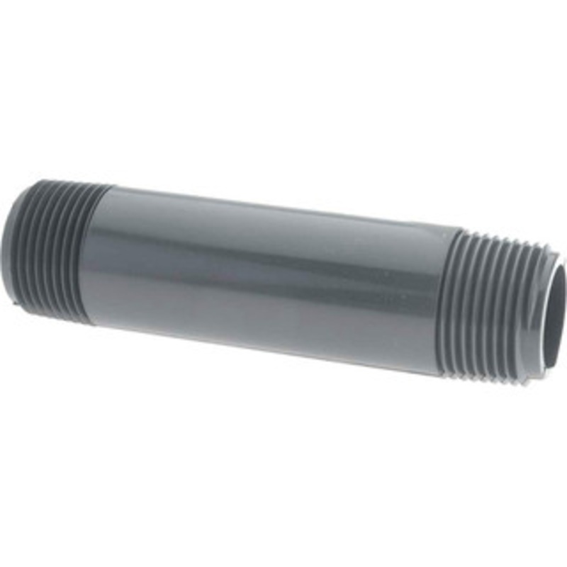 Value Collection 3/4 Pipe, 4 Long PVC Threaded Plastic Pipe Nipple Schedule 80, Gray 883-040 – 37004603
