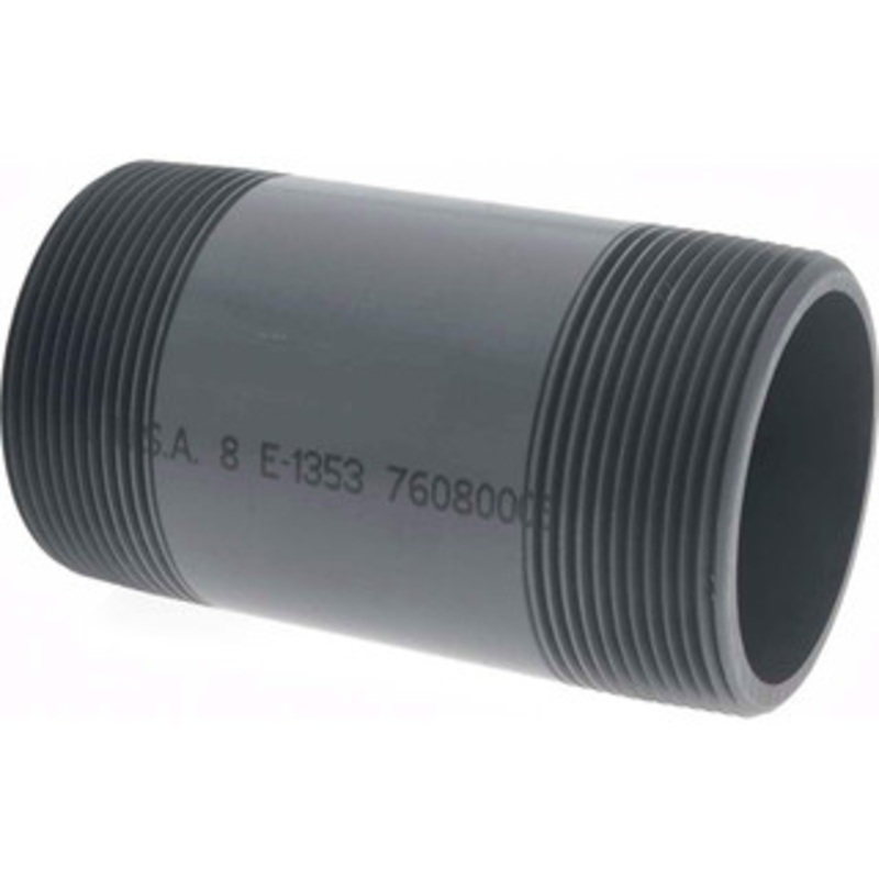 Value Collection 3 Pipe, 6 Long PVC Threaded Plastic Pipe Nipple Schedule 80, Gray 889-060 – 37005121